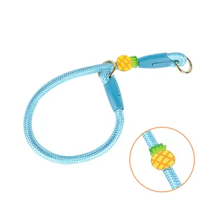 Loudik Hersteller personal isierte recycelte Luxus Nylon Seil Haustier Zubehör hand gefertigte verstellbare kleine mittelgroße Hunde halsbänder