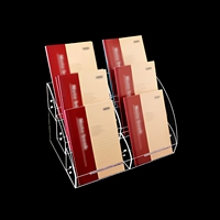 Présentoir de bureau en acrylique transparent pour brochures, support autoportant en Perspex pour carnets de notes, idéal pour le bureau