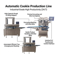 Machine à biscuits Panda commerciale HJ-860, machine automatique de fabrication de biscuits en mosaïque, équipement d'enrobage de biscuits bicolores