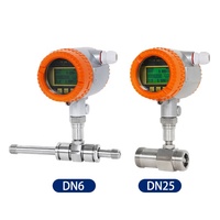 DN6 DN50 Flowmeter Turbin Cairan Presisi Tinggi Sinyal Pulsa 4-20ma Output RS485 Pengukuran Aliran Cairan Air Diesel Bensin