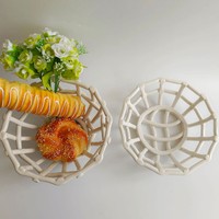 Corbeille à fruits en céramique tressée faite à la main, plateau de rangement amovible, plateau à pain, panier de drainage personnalisé pour salon, style maison américain