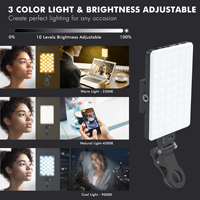 60 LED 2200mAh téléphone portable rechargeable 7 Modes luminosité à 10 niveaux Portable Clip on Light Makeup video TikTok Video Fill Light