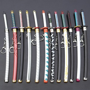 36 Estilos, 20CM, Espada Demon Slayer, Colgante de Personaje de Luffy Zoro, Artesanía de Metal, Katana, Llaveros de Anime - Product Image 1