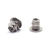 CNC Precision Stainless Steel Double Flat Nut M3 M4 M5 M6 Threaded Insert Round Head Flat Sided Bushing for Electronics