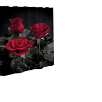 Ensemble de rideaux de douche en polyester avec motif floral personnalisé en 3D imprimé numériquement, tapis en polaire 180*180cm, vente en gros