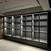 Vitrine en verre sur mesure avec cadre en aluminium et éclairage LED, vitrine de collection pour figurines et modèles de maison