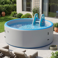 Piscine gonflable ronde en PVC DWF sur mesure, piscine portable pour la cour