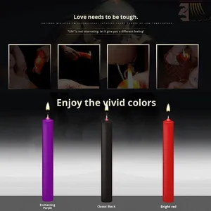 Low-Temperature Wax <b>Candles</b> Romantic Couples Set Three Non-Smoking Drop <b>Candles</b> Non-Waterproof Enhancing Sexual Experience - Product Image 3