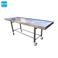 Table de lavage mortuaire Plateau de corps portable Table d'autopsie