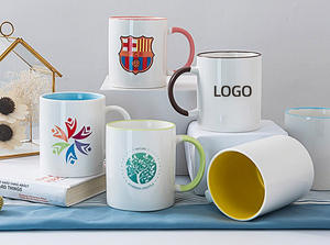 Taza de cerámica personalizable de 350ml con logotipo personalizado, sublimación, regalo de empresa corporativa, café de porcelana de color seguro, modelo ODM - Product Image 3