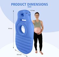 Matelas d'eau gonflable portable et confortable pour la grossesse avec trou pour le ventre, sans phtalates, en PVC, soulage les douleurs dorsales et aux hanches