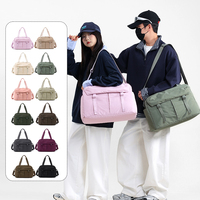 Sac de poitrine bandoulière en nylon grande capacité avec logo personnalisé, sac banane à sangle réglable, sac de voyage sport multi-poches, sac de sport à bandoulière
