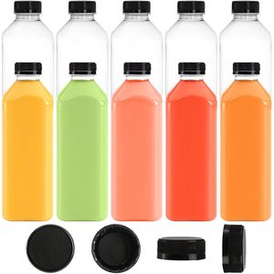 Original PLA RPET Beverage <b>Bottle</b> 60ml 120ml 250ml 350ml 500ml 1000ml Square <b>Plastic</b> <b>Juice</b> <b>Bottle</b> - Product Image 1