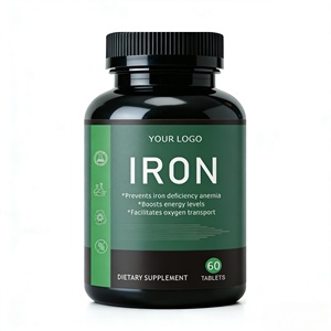 Comprimés de fer pour adultes OEM/ODM - Complément de fer à marque privée personnalisée pour l'anémie et l'augmentation de l'énergie 60 comprimés - Product Image 1