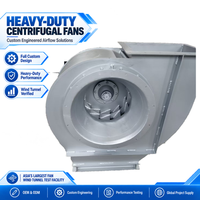 Ventilateur centrifuge à pales courbées vers l'arrière, haute pression statique, pour la collecte de poussière et les systèmes d'évacuation industrielle, personnalisable