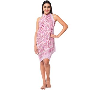 Sarong en coton imprimé à la main très vendu pour femme, léger, idéal comme cache-maillot de bain, pour la plage et les vacances d'été - Product Image 2