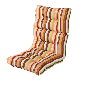 Orange Stripe Fabric Cover Shreddedsummery Foam Chairs Seat Cushion for Outdoorloose Patio Furniture Cushion Pillow Polyester