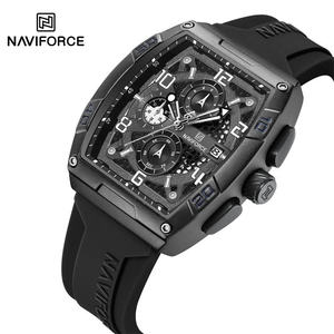 นาฬิกาควอตซ์ NAVIFORCE 8064 รุ่นใหม่สำหรับผู้ชาย หน้าปัดทรงเหลี่ยม ดีไซน์สไตล์โบราณ แนวสปอร์ต กันน้ำ เหมาะสำหรับใส่ลำลอง - Product Image 1