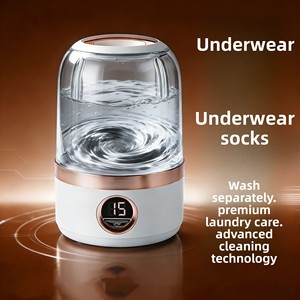 Wireless Underwear Sock Washing Machine-Cordless Portable Rechargeable Plastic Housing <b>Top</b>-<b>loading</b> for Lazy People Cordless Desi - Product Image 5