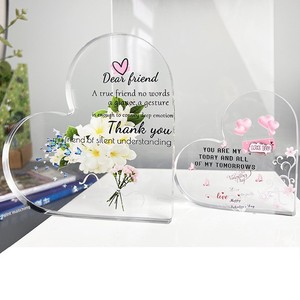 Acrylic hình trái tim khung hình với lòng biết ơn thông điệp cho Valentines ngày trang trí và các sự kiện bên - Product Image 3