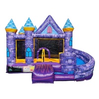 Château gonflable commercial Pompier avec toboggan et structure combinée