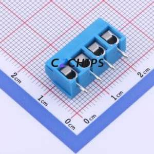DB301V-5.0-4P-BU-S Screw Terminal Block P=5mm Connector ( Construction: 1x4P )( Pitch: 5mm )( Color: Blue ) - Product Image 2
