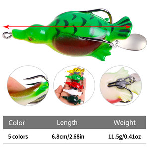 12,6G nuevo agua superior forma de pato suave señuelo de pesca ojos 3D simulación flotante cebos artificiales bajo - Product Image 3