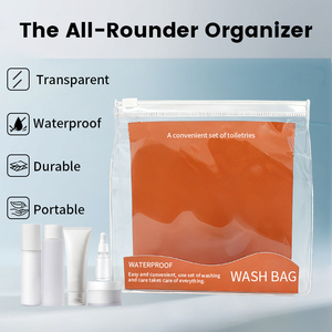 Sacs à pinceaux <span class=keywords><strong>de</strong></span> maquillage imperméables avec fermeture éclair et logo personnalisé, trousse <span class=keywords><strong>de</strong></span> toilette transparente, <span class=keywords><strong>sac</strong></span> <span class=keywords><strong>de</strong></span> beauté en PVC, <span class=keywords><strong>sac</strong></span> cosmétique personnalisé pour femmes - Product Image 2