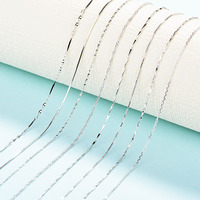 Kingcome Boîte à graines de melon o Word Water Wave Clavicule Chain Lingot Starry Snake Bone Necklace S925 Sterling Silver Necklace