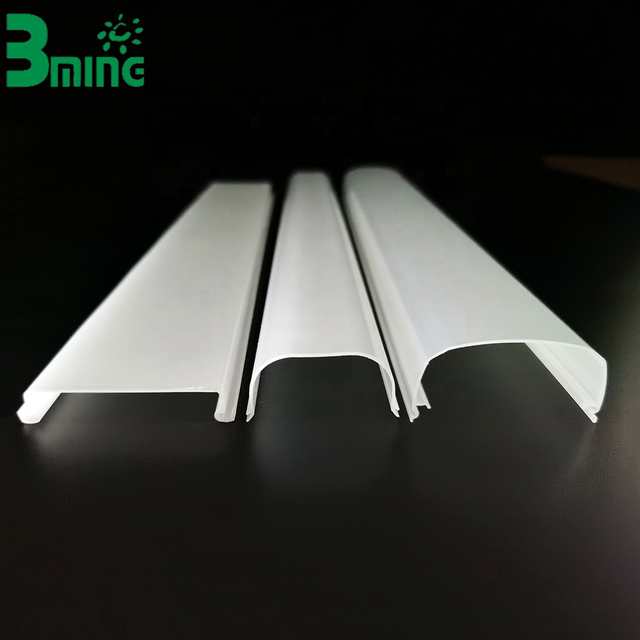 Bming Customized Modern Transparent Acrylic PMMA PC Extrusion Diffuser Lamp Cover Linear Lampshade 5-Year Warranty for LED