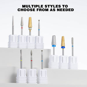 Taladro de uñas de acero de tungsteno profesional, Kit de molienda de cabeza de pulido de pretratamiento, eliminación de piel muerta para pulidores de uñas, estilo ruso - Product Image 6