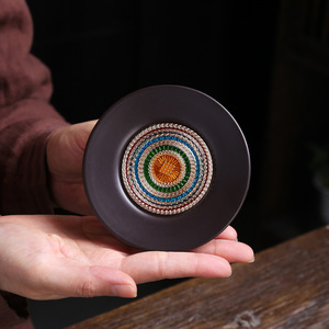 Bakelite Cloisonn <b>Tea</b> Coaster Heat Insulating Coffee <b>Tea</b> Tools Household Cup Holder Creative <b>Tea</b> <b>Set</b> Accessory - Product Image 1