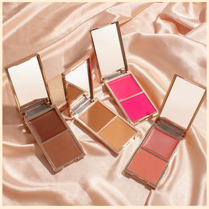 Doppia presa ad alto contenuto di pigmento <span class=keywords><strong>rosato</strong></span> opaco e finitura rugiada vivace rosso <span class=keywords><strong>arancio</strong></span> tavolozza crema e cipria - Product Image 1