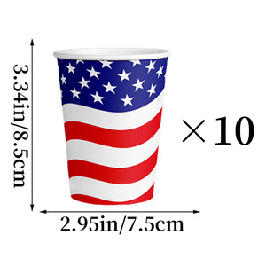 Nuoxin vente en gros ensemble de vaisselle jetable ménage <span class=keywords><strong>anniversaire</strong></span> mariage football fête drapeau américain <span class=keywords><strong>assiette</strong></span> <span class=keywords><strong>gobelet</strong></span> en papier - Product Image 4
