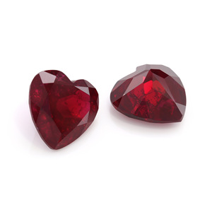 CADERMAY Cultivated Ruby Heart Shape Loose Stone Ruby No. 9 Jewelry Findings - Product Image 4