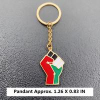Porte-clés en alliage avec pendentif drapeau palestinien et israélien, design original, accessoire de charme pour hommes et femmes, directement de l'usine