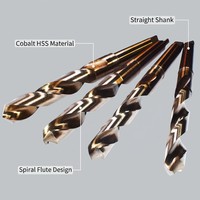 Foret hélicoïdal métrique M35 en carbure de tungstène de qualité supérieure, à pointe conventionnelle, droite, à longueur réduite, en acier rapide 130/135