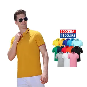 High Quality Custom Logo Polo T-shirt For Men Short Sleeve Striped Men Polo Shirt