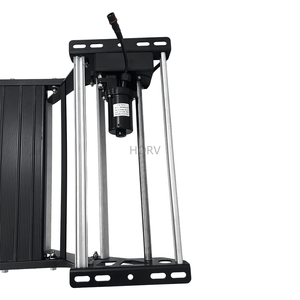 درج كهربائي قابل للطي من سبائك الألومنيوم باللون الأسود للمركبات الترفيهية، درج مزدوج للكرفانات ومقطورات السفر وشاحنات التخييم - Product Image 4