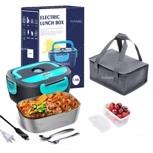 Boîte à lunch chauffante électrique en acier inoxydable, conteneur alimentaire portable <span class=keywords><strong>pour</strong></span> enfants, <span class=keywords><strong>thermos</strong></span>, boîte bento, capacité de 1,5 L <span class=keywords><strong>pour</strong></span> la maison, le bureau, la voiture - Product Image 5