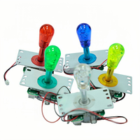 Kit de machine de tir d'arcade de style américain à faire soi-même, boutons poussoirs LED, encodeur USB à délai nul, joystick LED pour PC Raspberry Pi, plastique