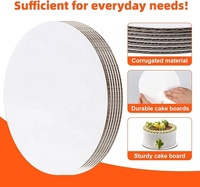 Planche à gâteau ronde et blanche de 12mm d'épaisseur de qualité alimentaire