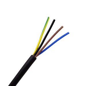 Câble d'alimentation RVV 4x0.75mm isolé PVC gaine câble électrique circulaire prix des câbles
