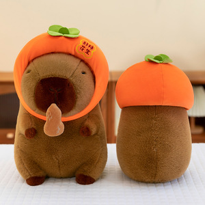 Coussin en peluche Capybara cacahuète, jouet en peluche doux, mignon, Kawaii, personnage de <span class=keywords><strong>dessin</strong></span> <span class=keywords><strong>animé</strong></span>, poupée en peluche, cadeau d'anniversaire pour filles - Product Image 3
