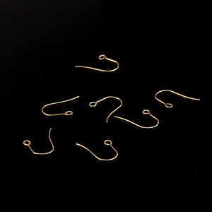 Small U Shape <b>Earring</b> <b>Hook</b> | 18K PVD Gold Plated Stainless Steel Open Loop Ear Wire for DIY Dangle Jewelry Making Findings - Product Image 2