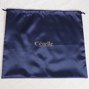 Sac à poussière en satin bleu de luxe avec cordon de serrage, logo personnalisé imprimé, sac cadeau pour chaussures, <span class=keywords><strong>pochette</strong></span> en soie - Product Image 3