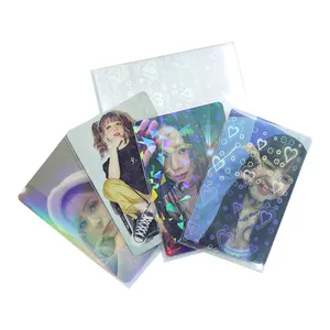 Wholesale OPP Cover Flat Mouth 0.2mm Thickened Laser Star Love Card Film Flash Packaging Bag