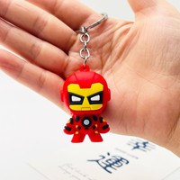 Porte-clés de dessin animé, porte-clés d'anime Avengers, figurine en silicone, porte-clés de voiture, bijoux, jouets, cadeau