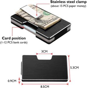 Personalizzato Extra Sottile In Metallo Minimalista RFID Blocco della carta Del Raccoglitore Sottile Hardware In Lega di Alluminio Del Raccoglitore di Alluminio di Grandi Dimensioni Del Raccoglitore - Product Image 5