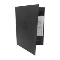 Carpeta de Presentación A4 de Papel con Impresión UV, Elegante y Sofisticada, con Ranura para Tarjetas, para Kits de Marketing Inmobiliario, Marca Latitude